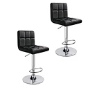 Pack de 2 Taburetes Ajustables Completos con Respaldos - Negro 1