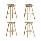 Pack de 4 Taburetes Nordic - Beige 1