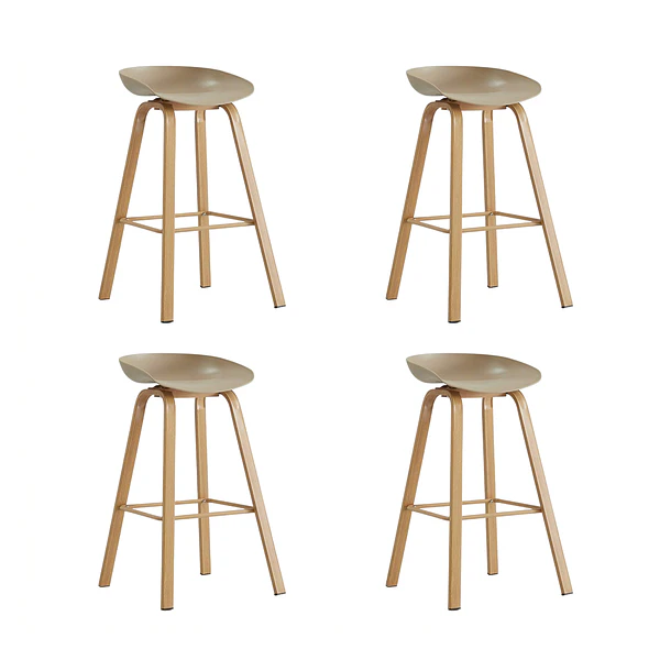Pack de 4 Taburetes Nordic - Beige 1