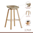 Pack de 4 Taburetes Nordic - Beige 3