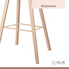 Pack de 4 Taburetes Nordic - Beige 8