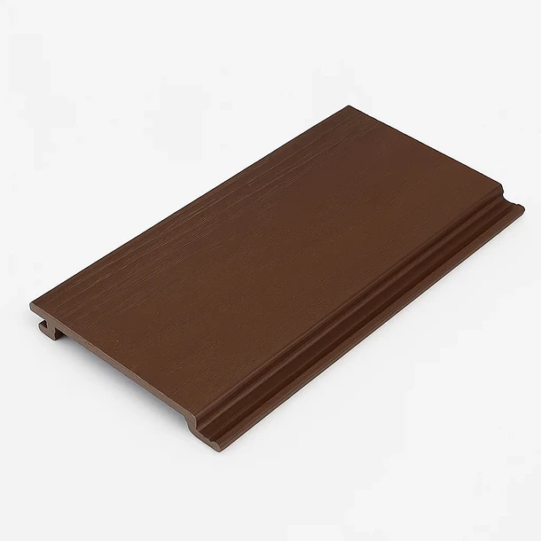 Pack de 5 Revestimientos Siding Plano WPC exterior Color Madera Oscura 1
