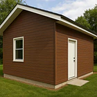 Pack de 5 Revestimientos Siding Plano WPC exterior Color Madera Oscura 2