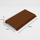 Pack de 5 Revestimientos Siding Plano WPC exterior Color Madera Oscura 4