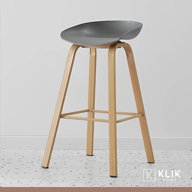 Pack de 4 Taburetes Nordic - Gris 2