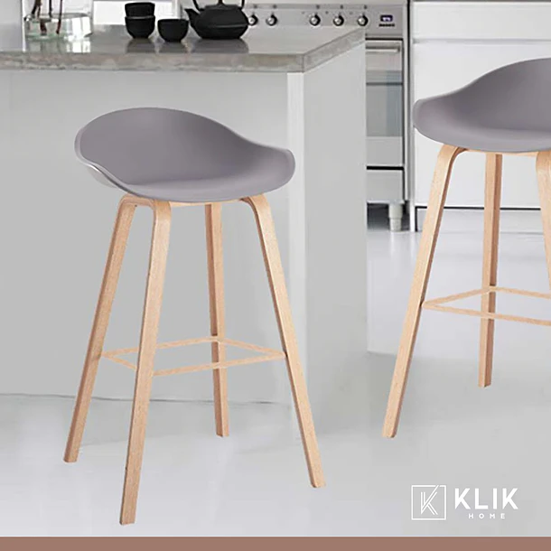 Pack de 4 Taburetes Nordic - Gris 3