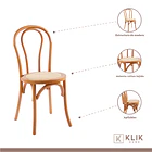 Pack 4 Sillas Amelia Vienna Madera Rattan - Natural 3