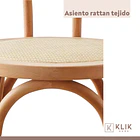 Pack 4 Sillas Amelia Vienna Madera Rattan - Natural 6