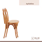 Pack 4 Sillas Amelia Vienna Madera Rattan - Natural 7