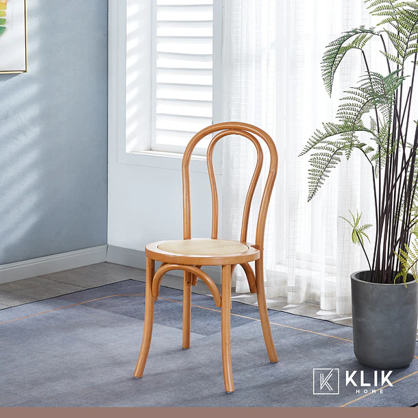Pack 4 Sillas Amelia Vienna Madera Rattan - Natural 8