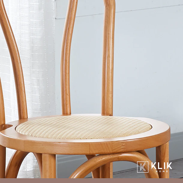 Pack 4 Sillas Amelia Vienna Madera Rattan - Natural 10