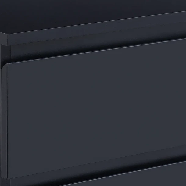 Pack de 2 Veladores Cajón Doble Minimal 30x40x48 Oscuro 2.0 6