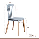 Pack de 4 Sillas Windsor Grises 4