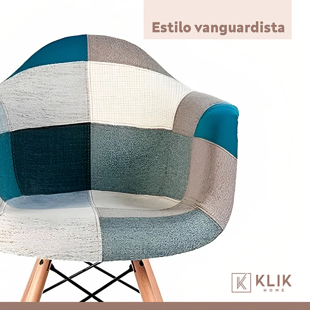 Pack de 2 Butacas Eames Patchwork Celeste 7