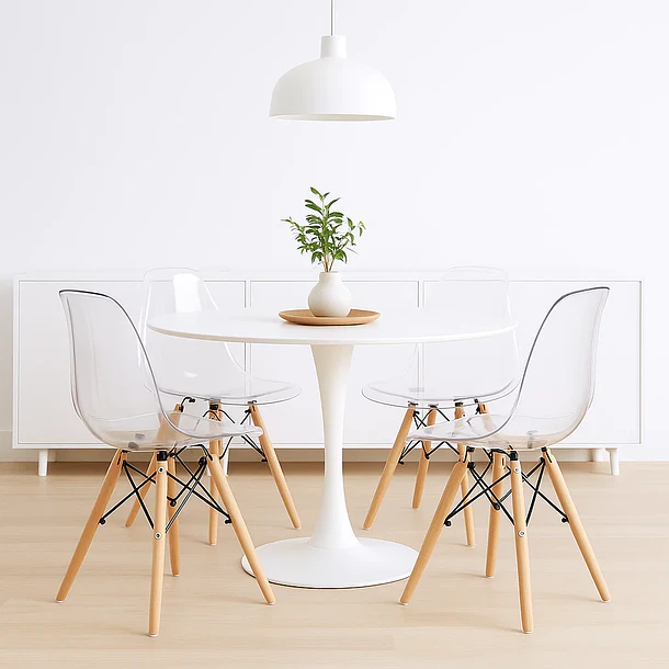 Pack de 4 Sillas Eames Transparentes 3