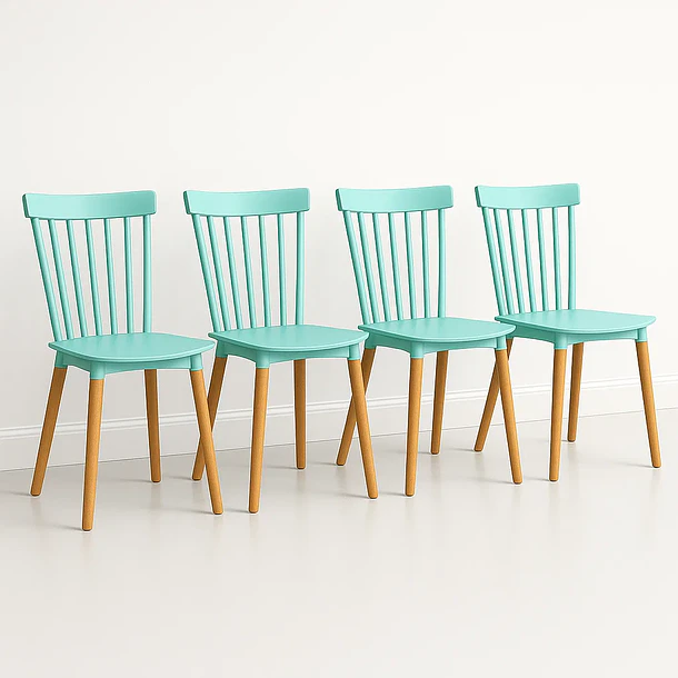 Pack de 4 Sillas Windsor Menta 1