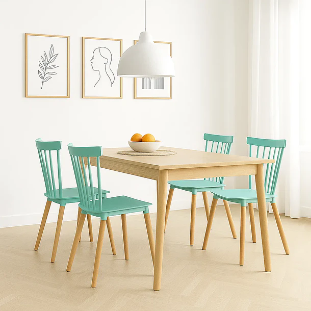 Pack de 4 Sillas Windsor Menta 2