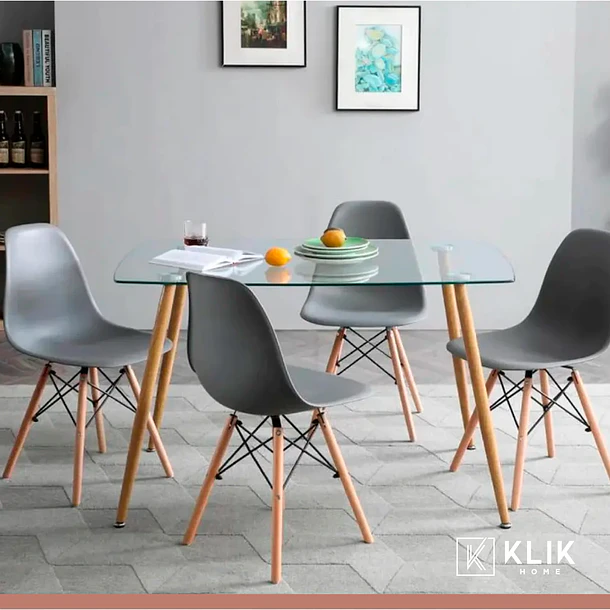Pack de 4 Sillas Eames Grises 2