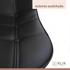 Pack de 4 Sillas Buckle Acolchadas Ecocuero Negras 6