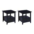 Pack de 2 Veladores Mesa Lateral Auxiliar con Cajón Bohemio 48x51 1