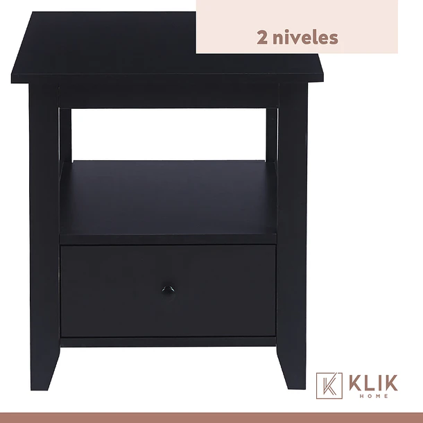 Pack de 2 Veladores Mesa Lateral Auxiliar con Cajón Bohemio 48x51 6