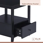 Pack de 2 Veladores Mesa Lateral Auxiliar con Cajón Bohemio 48x51 7