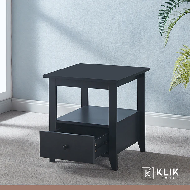 Pack de 2 Veladores Mesa Lateral Auxiliar con Cajón Bohemio 48x51 8