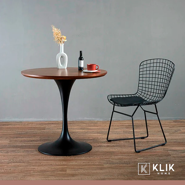 Pack de 4 Sillas Bertoia metal de terraza living comedor acolchada - Negra 8