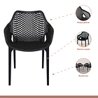 Pack de 4 Sillas Air Berlin Con Reposabrazos - Negras 3