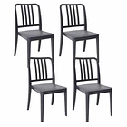 Pack de 4 Sillas Navy - Negras 1