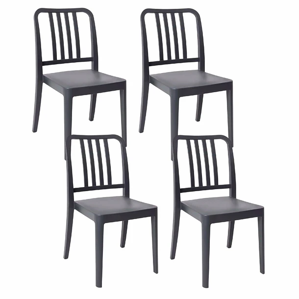 Pack de 4 Sillas Navy - Negras 1