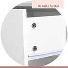 Pack de 2 Veladores Cajón y Espacio Almacenamiento Minimal 40x30x48 - Blanco 7