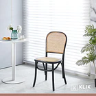 Pack de 2 Sillas de Comedor Hoffman o Lombardia Madera Rattan - Negra 2