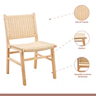 Pack de 2 Sillas de Comedor Danesa Elisa Wegner Madera con hilo de cuerda - Natural 3