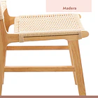 Pack de 2 Sillas de Comedor Danesa Elisa Wegner Madera con hilo de cuerda - Natural 6