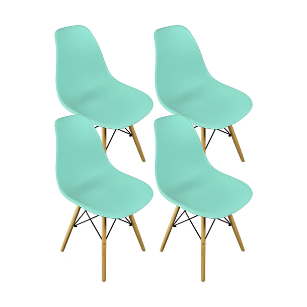 Pack de 4 Sillas Eames Menta 1