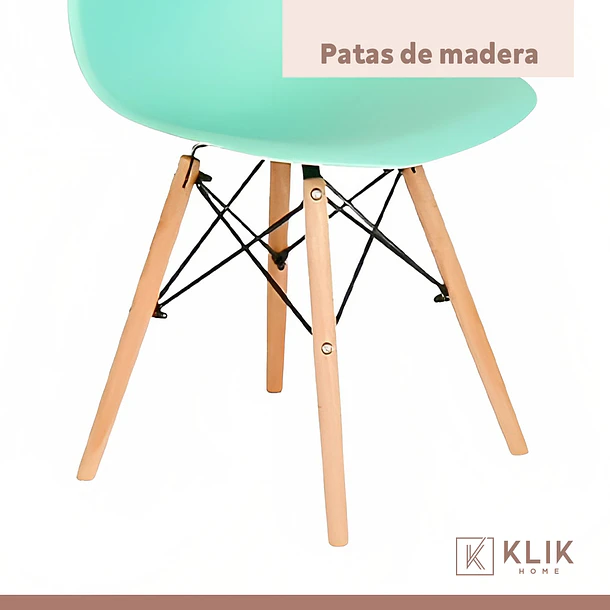 Pack de 4 Sillas Eames Menta 7