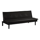 Futón Sofá Cama 2 cuerpos Simply - Ecocuero Negro 2