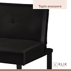 Futón Sofá Cama 2 cuerpos Simply - Ecocuero Negro 6