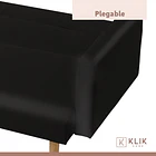 Futón Sofá Cama 3 cuerpos Sara - Ecocuero Negro 8
