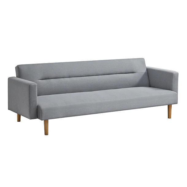Futón Sofá Cama 3 cuerpos Sara - Lino Gris 1