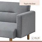 Futón Sofá Cama 3 cuerpos Sara - Lino Gris 7