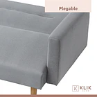 Futón Sofá Cama 3 cuerpos Sara - Lino Gris 8