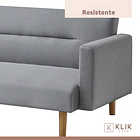 Futón Sofá Cama 3 cuerpos Sara - Lino Gris 9