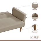 Futón Sofá Cama 3 cuerpos Sara - Lino Beige 5