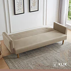 Futón Sofá Cama 3 cuerpos Sara - Lino Beige 10