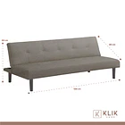 Futón Sofá Cama 2 cuerpos Sofía - Lino Gris 5