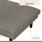 Futón Sofá Cama 2 cuerpos Sofía - Lino Gris 7