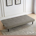 Futón Sofá Cama 2 cuerpos Sofía - Lino Gris 9