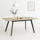 Mesa extensible 120 a 160 cm, ancho 80cm - Madera Clara  3